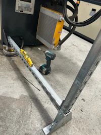 a machine with a tool attached to it